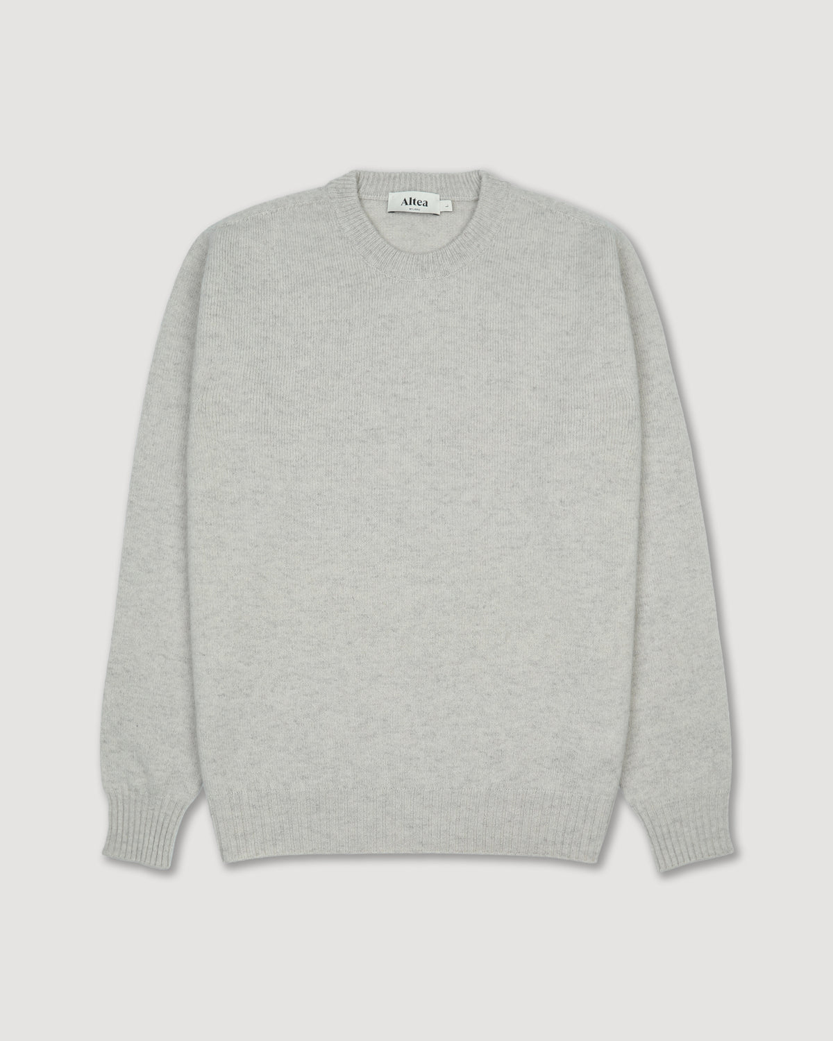 Maglia girocollo in pura lana vergine. Grigio - Malta