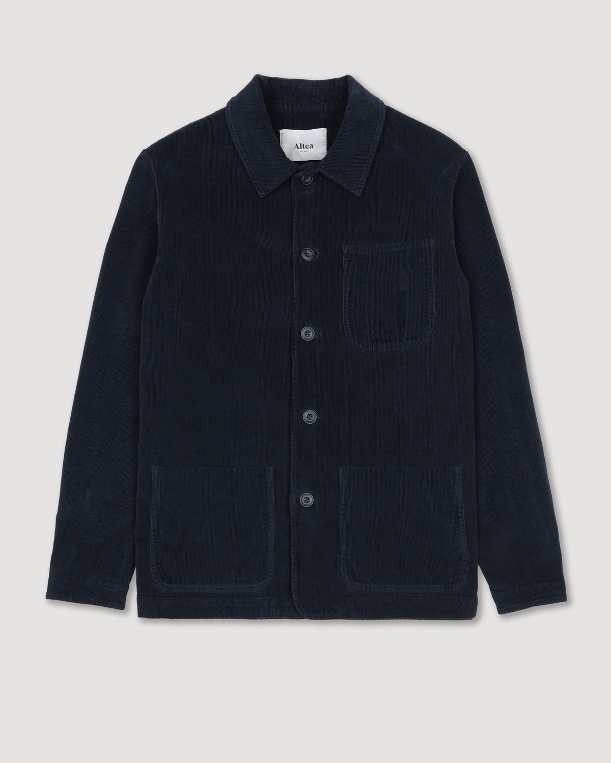 Chore jacket Constantin in velluto a coste di cotone stretch. Blu - Navy