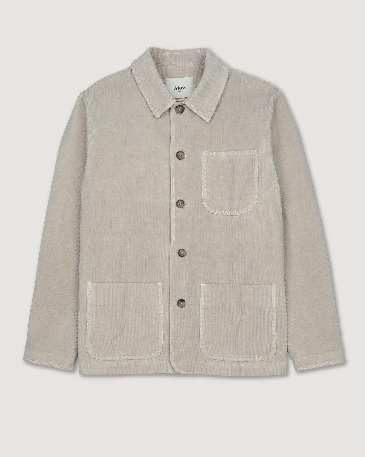 Chore jacket Constantin in velluto a coste di cotone stretch - Grigio charo