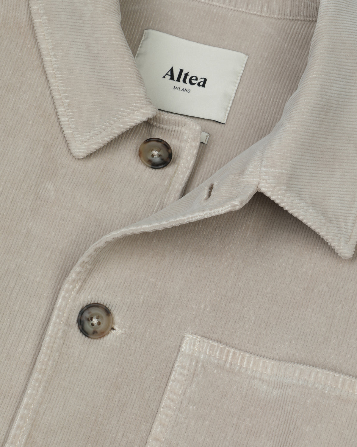 Chore jacket Constantin in velluto a coste di cotone stretch - Grigio charo