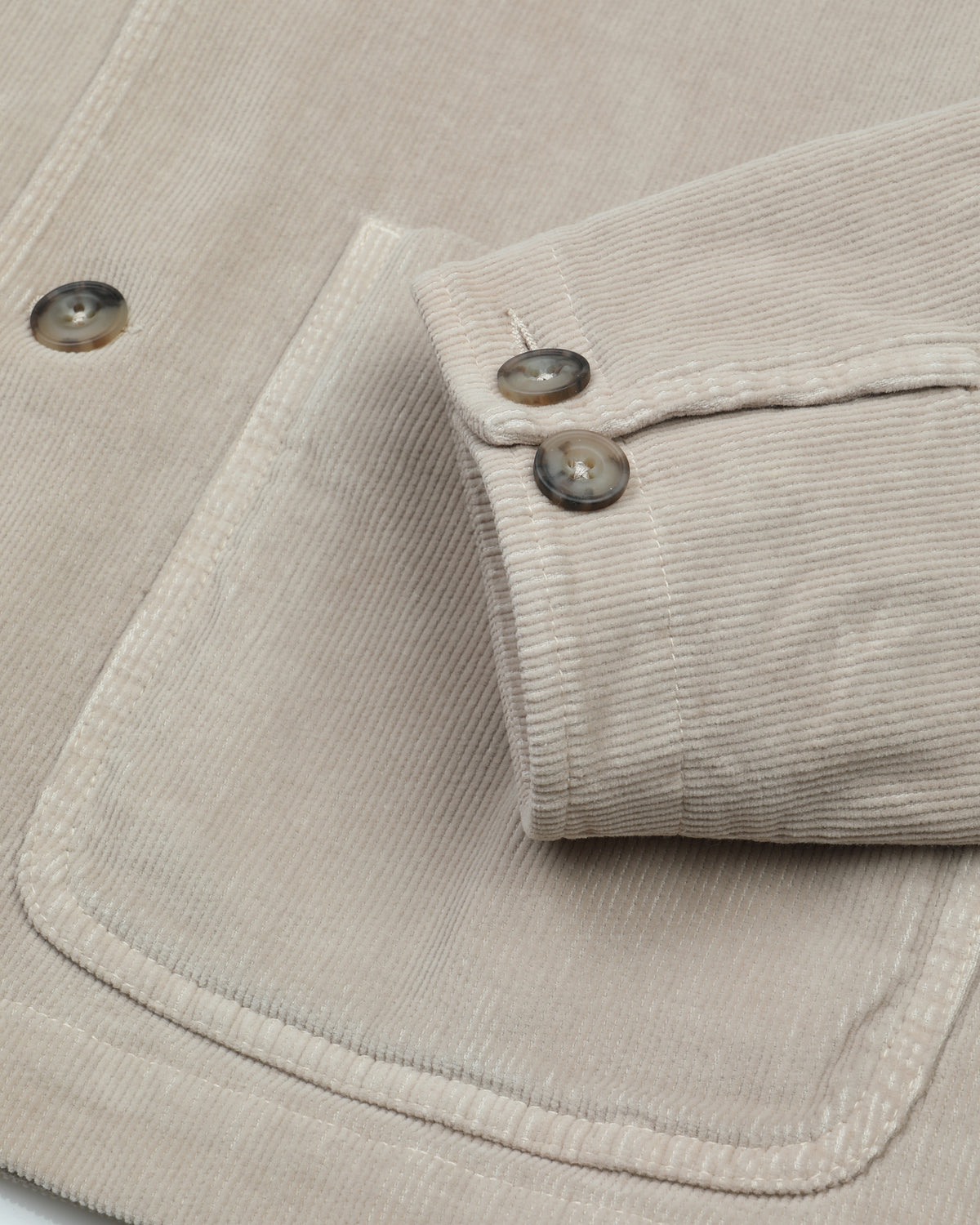 Chore jacket Constantin in velluto a coste di cotone stretch - Grigio charo