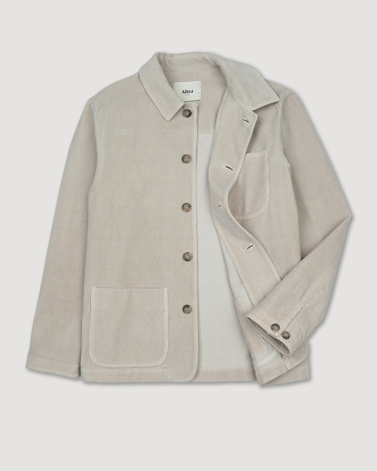 Chore jacket Constantin in velluto a coste di cotone stretch - Grigio charo