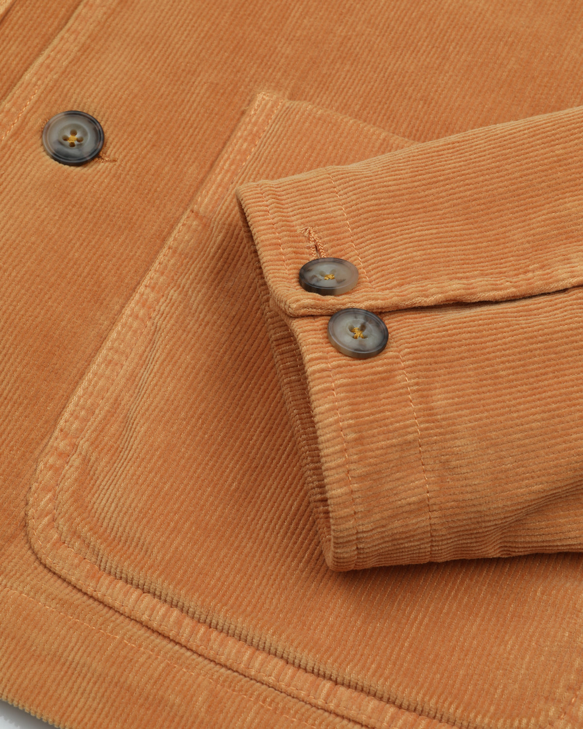 Chore jacket Constantin in velluto a coste di cotone stretch - Cammello