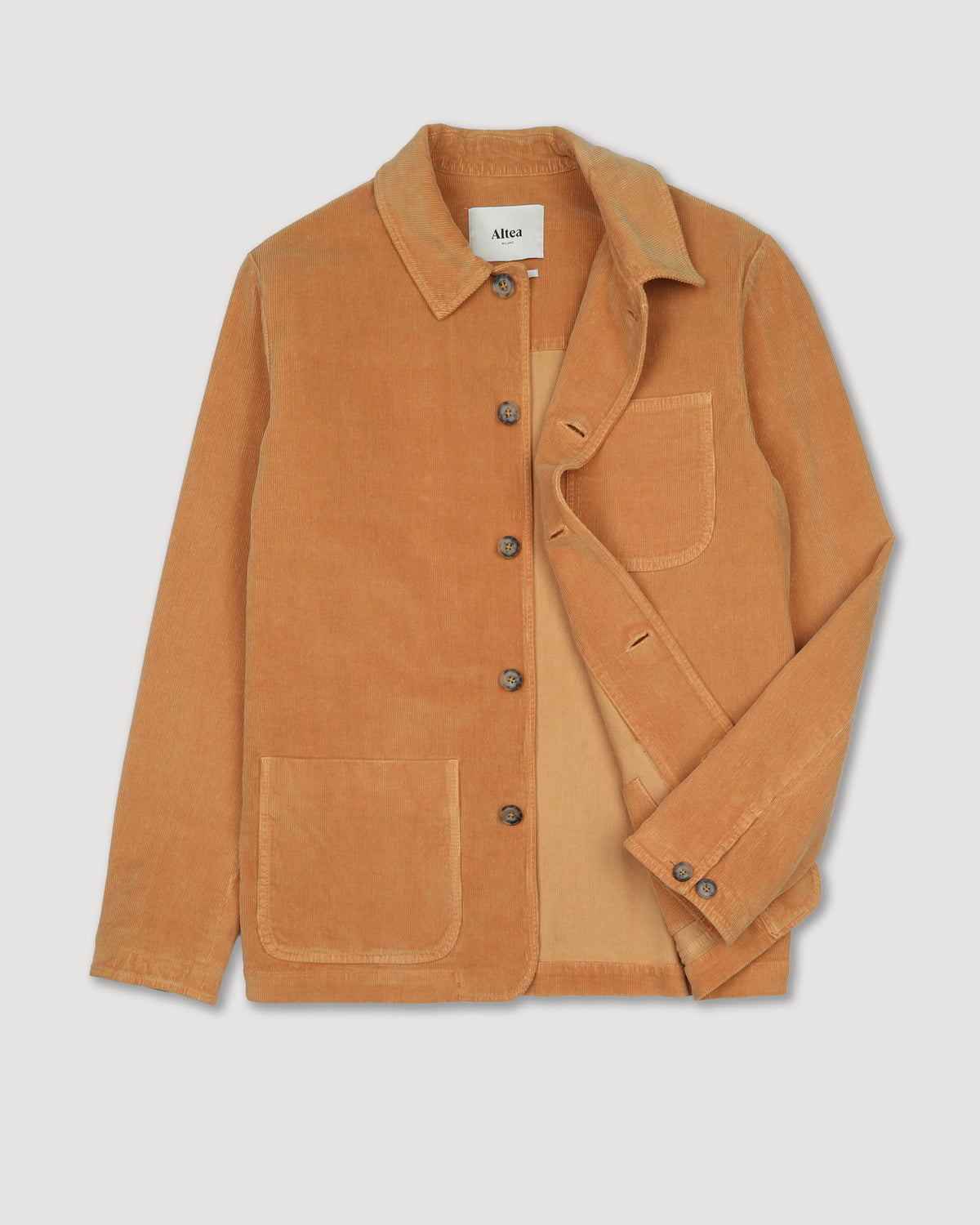 Chore jacket Constantin in velluto a coste di cotone stretch - Cammello