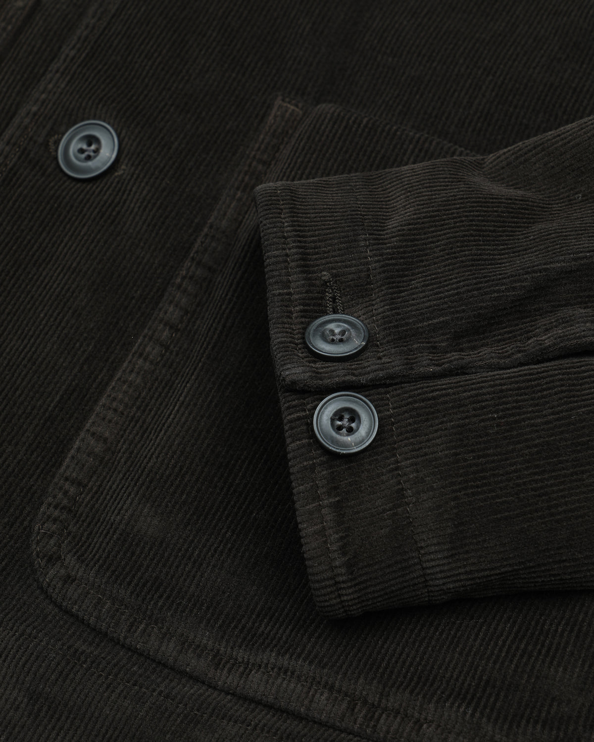 Chore jacket Constantin in velluto a coste di cotone stretch. Marrone - Moro