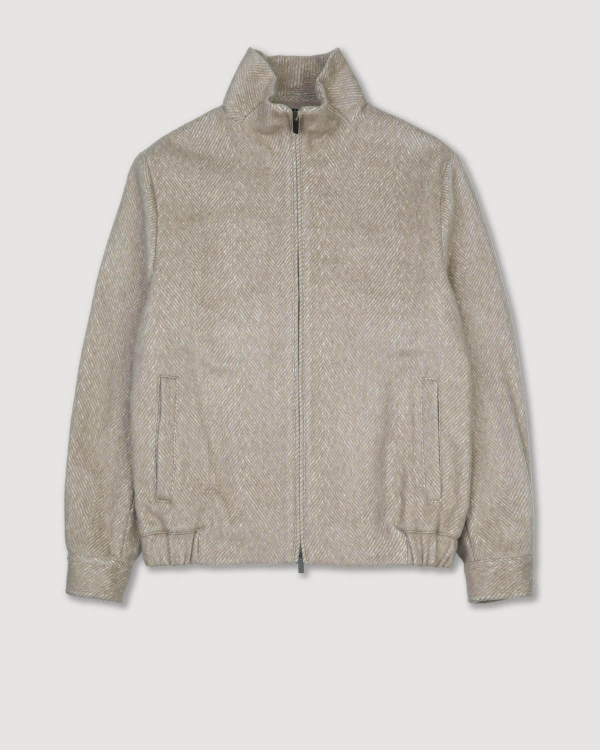 Giacca Arden in misto cashmere cotone fantasia chevron - Beige