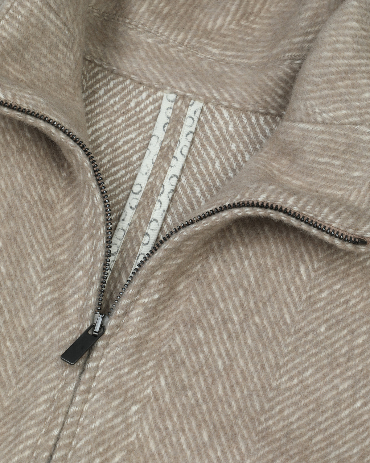 Giacca Arden in misto cashmere cotone fantasia chevron - Beige