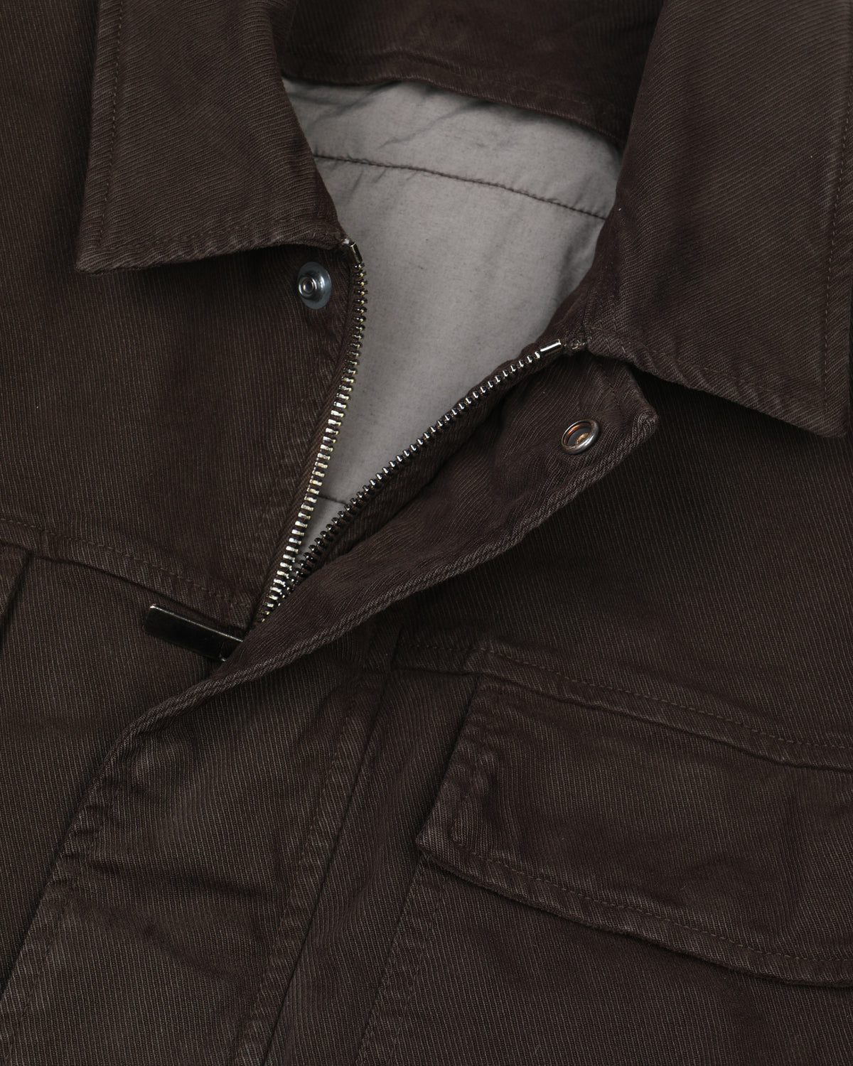 Giacca Godfrey in bull di cotone stretch con gilet interno imbottito. Marrone - Moro