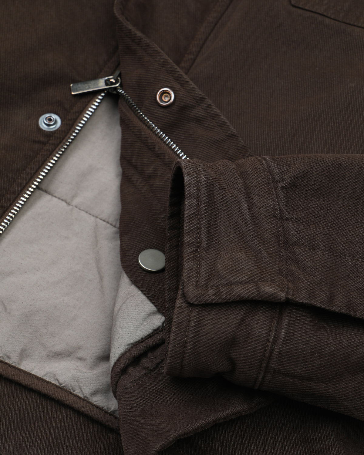 Giacca Godfrey in bull di cotone stretch con gilet interno imbottito. Marrone - Moro