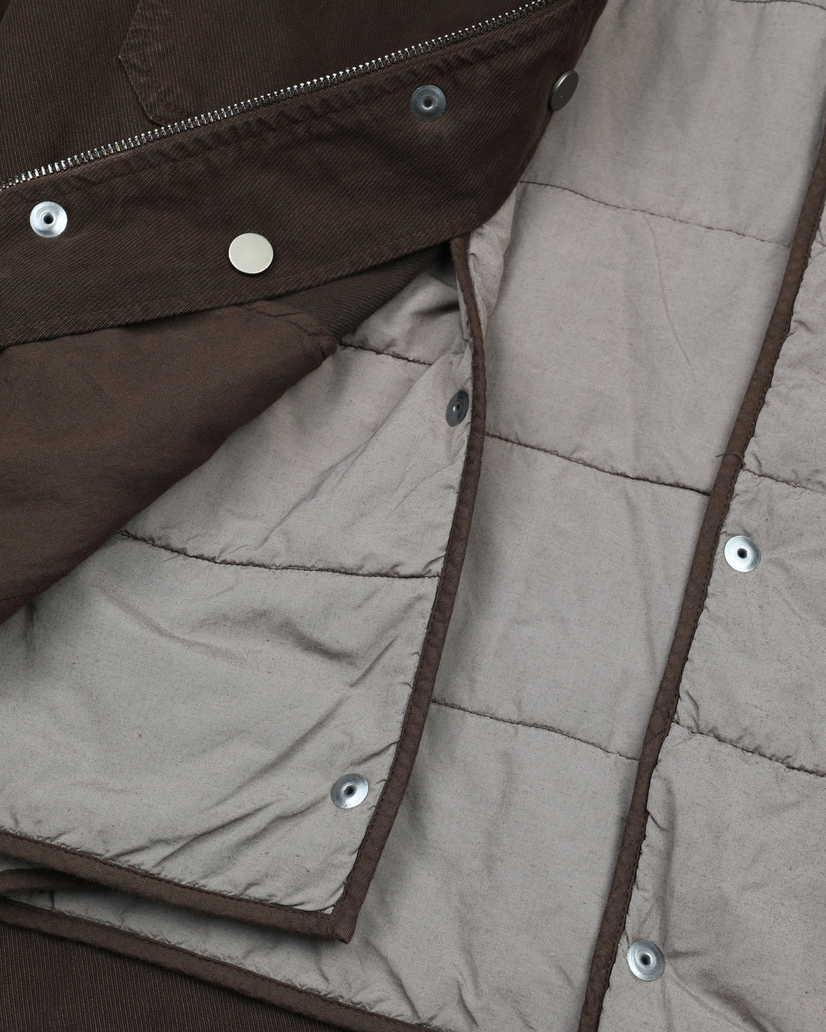 Giacca Godfrey in bull di cotone stretch con gilet interno imbottito. Marrone - Moro