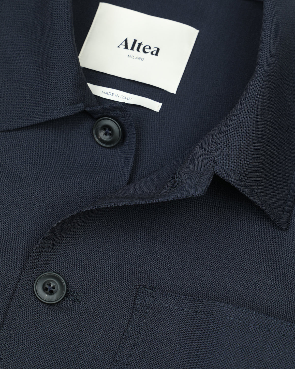 Chore jacket Constantin in lana tecnica. Blu - Navy