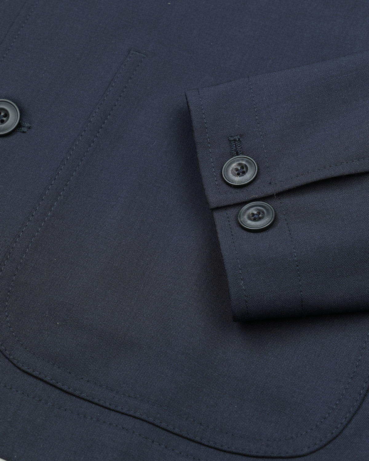 Chore jacket Constantin in lana tecnica. Blu - Navy