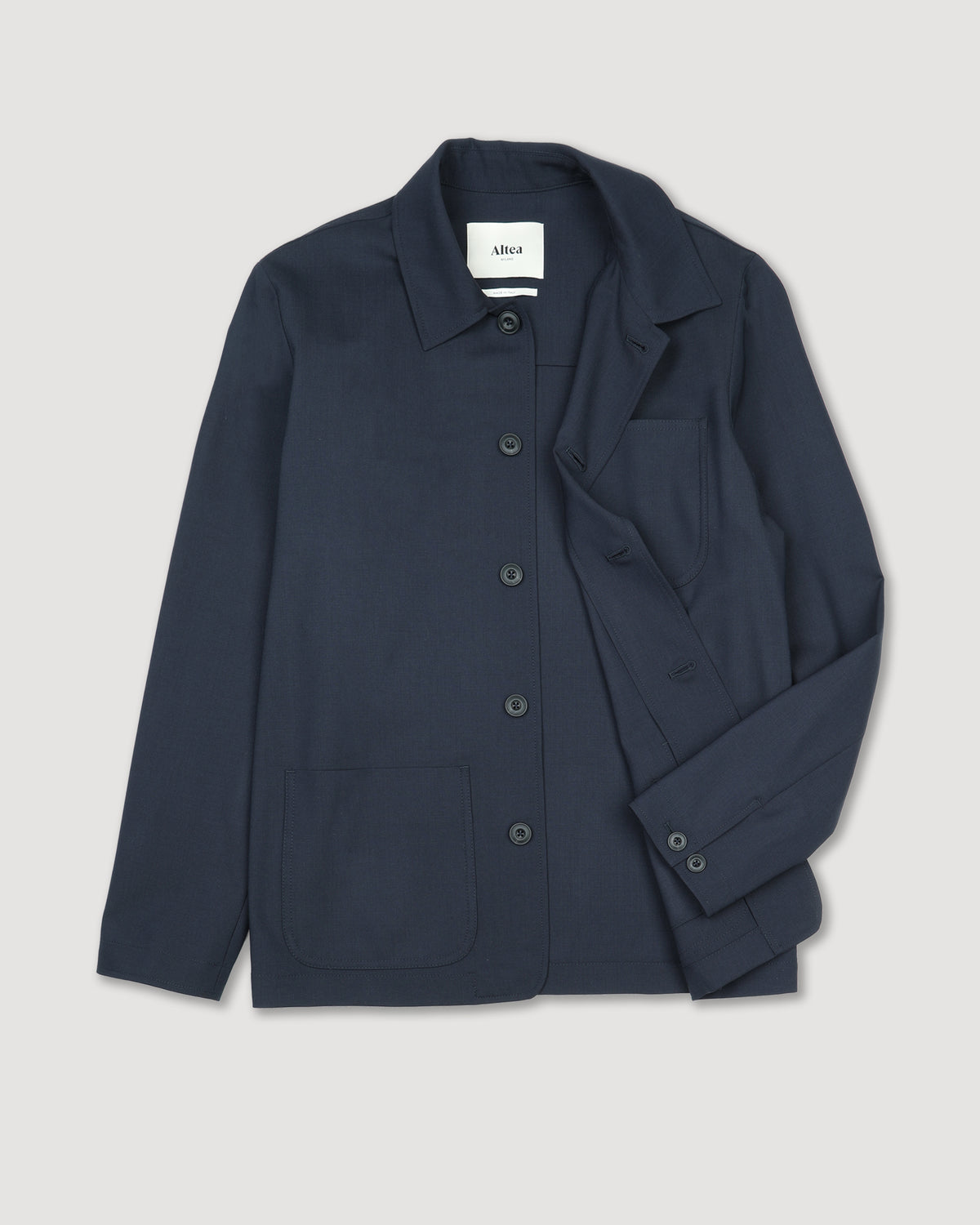 Chore jacket Constantin in lana tecnica. Blu - Navy
