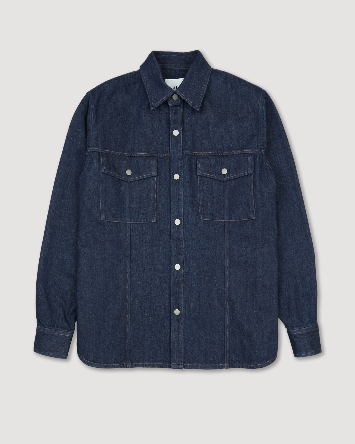 Overshirt Cole in denim di cotone, sfoderata. Blu - Denim